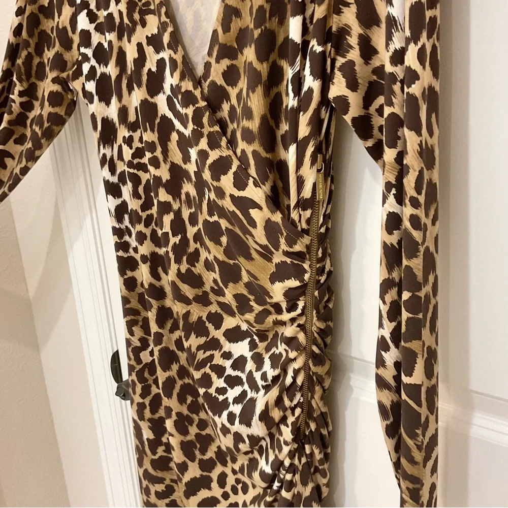 Michael Kors Leopard Print Dress Size 12, EUC - Picture 4 of 6
